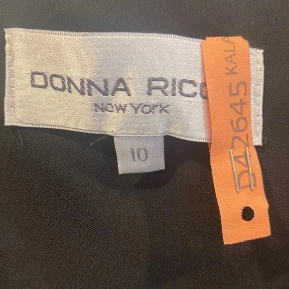 Donna Rico 2PC Skirt Top Black Beaded Sheer Formal Set Womens Size 10 (103) - Picture 5 of 6